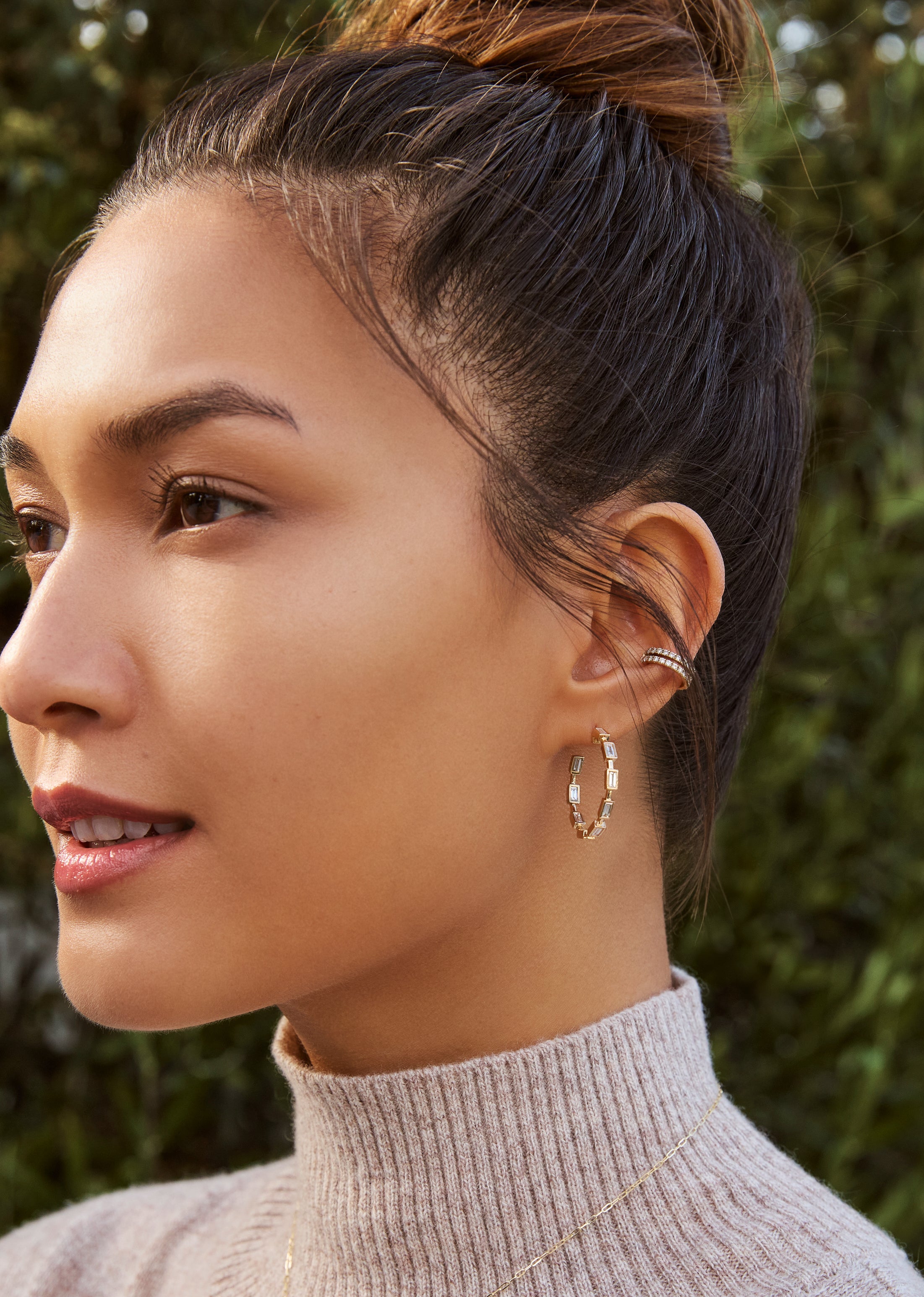 Double Diamond Pavé Ear Cuff