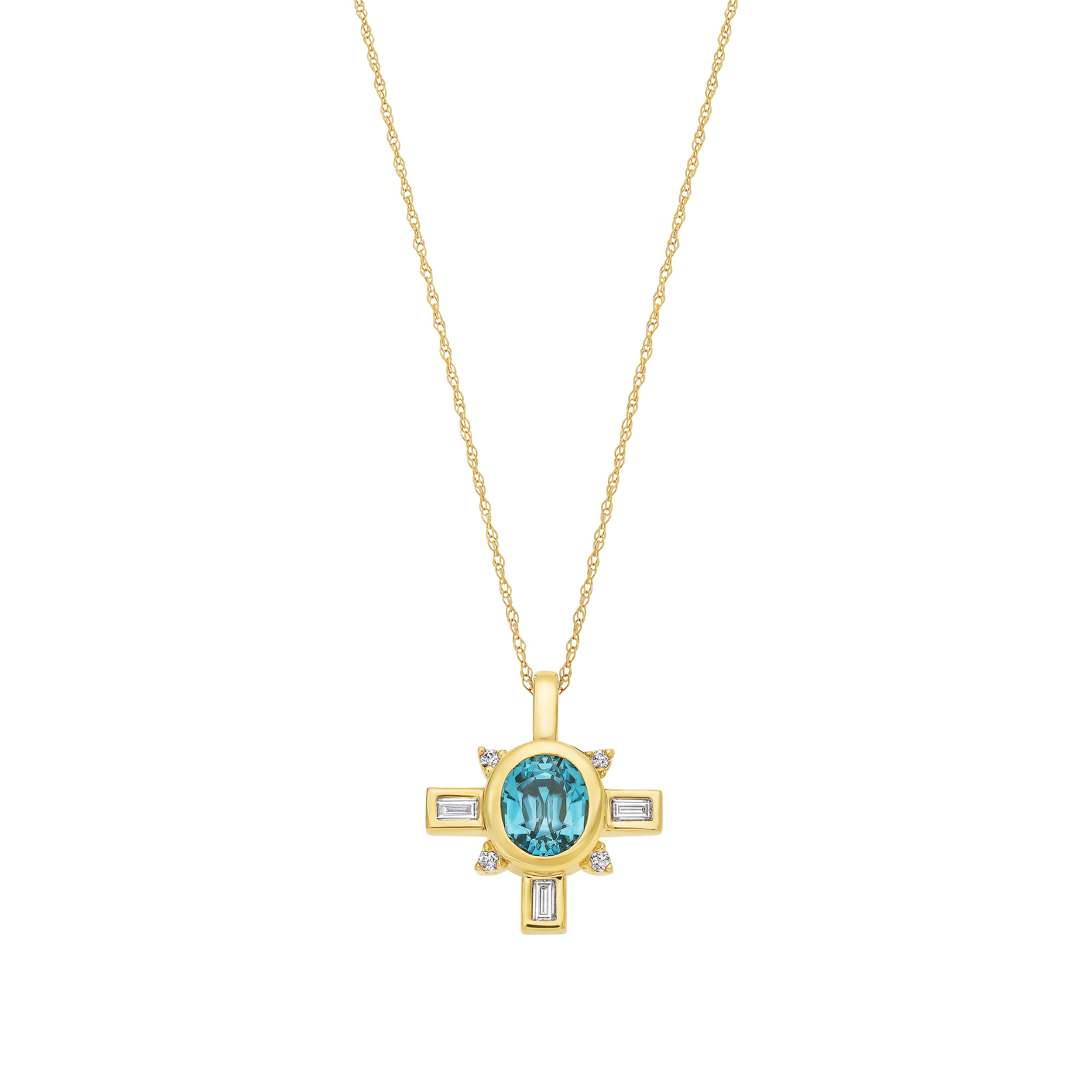 Siena Necklace in Blue Zircon