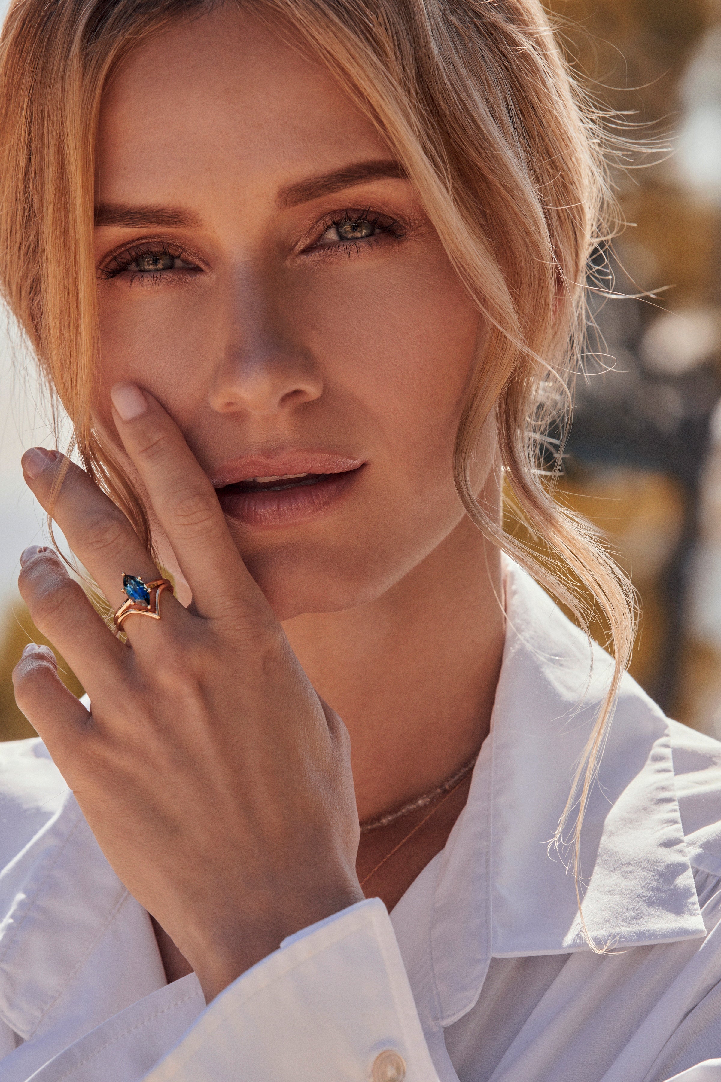 London Blue Topaz Marquis Ring