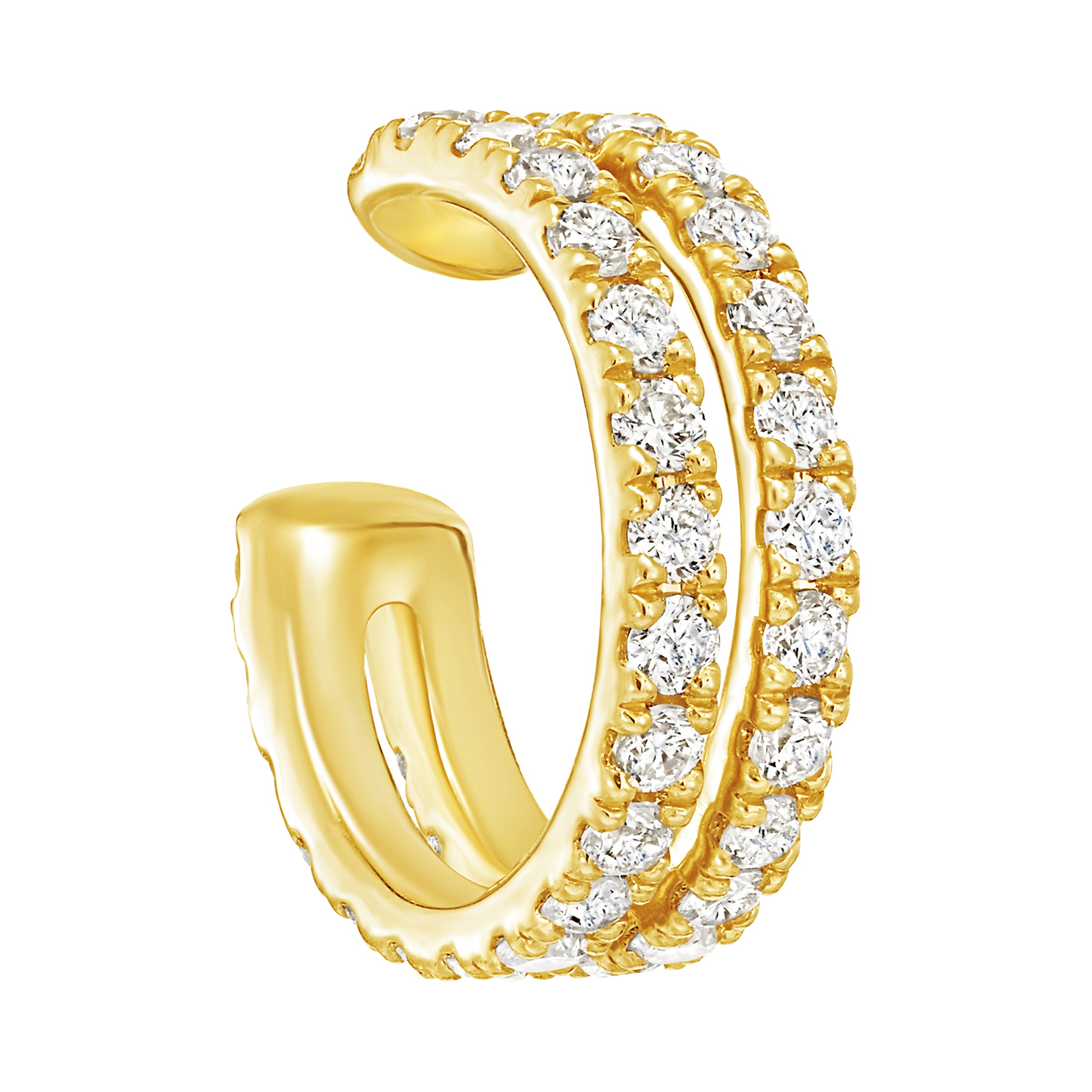 Double Diamond Pavé Ear Cuff