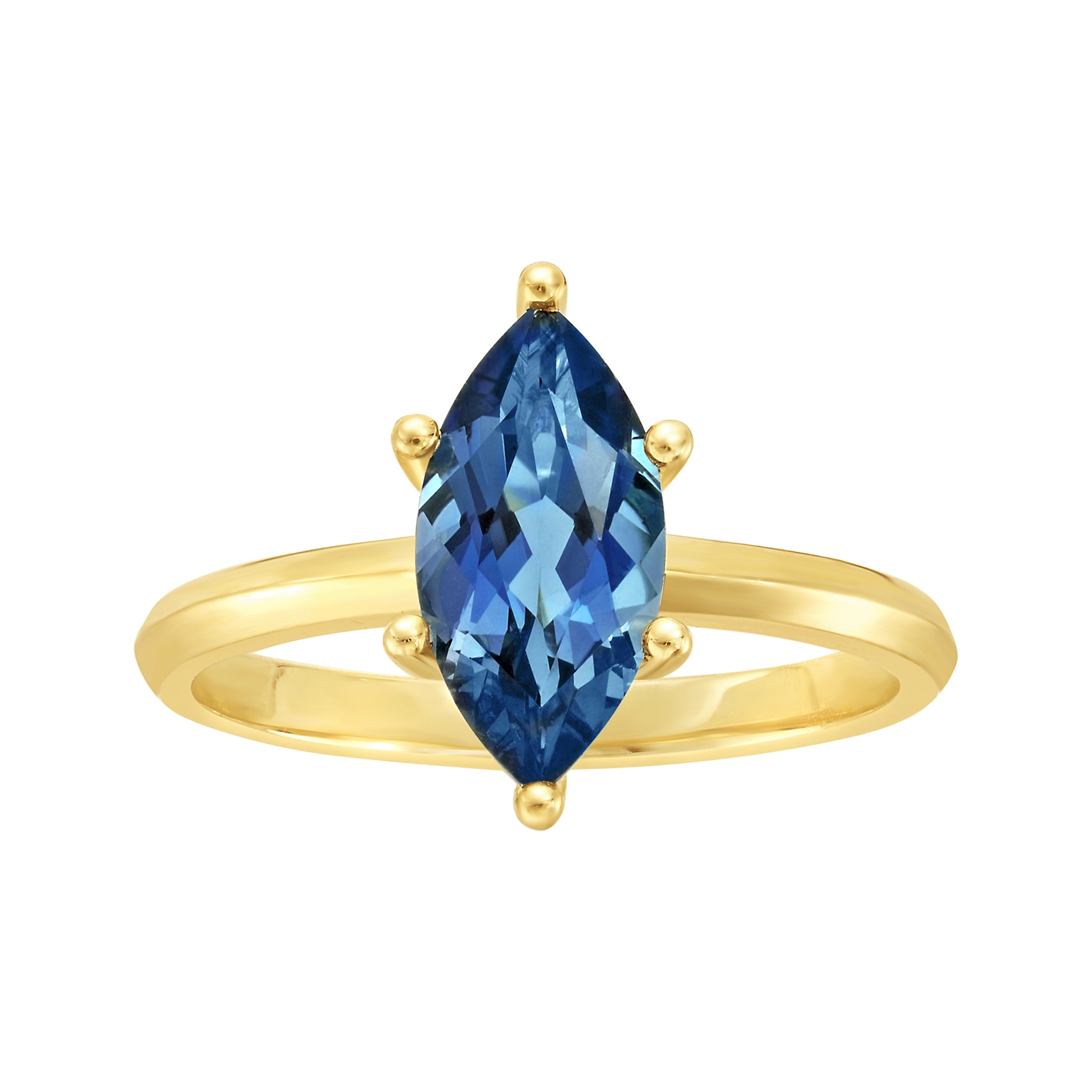 London Blue Topaz Marquis Ring