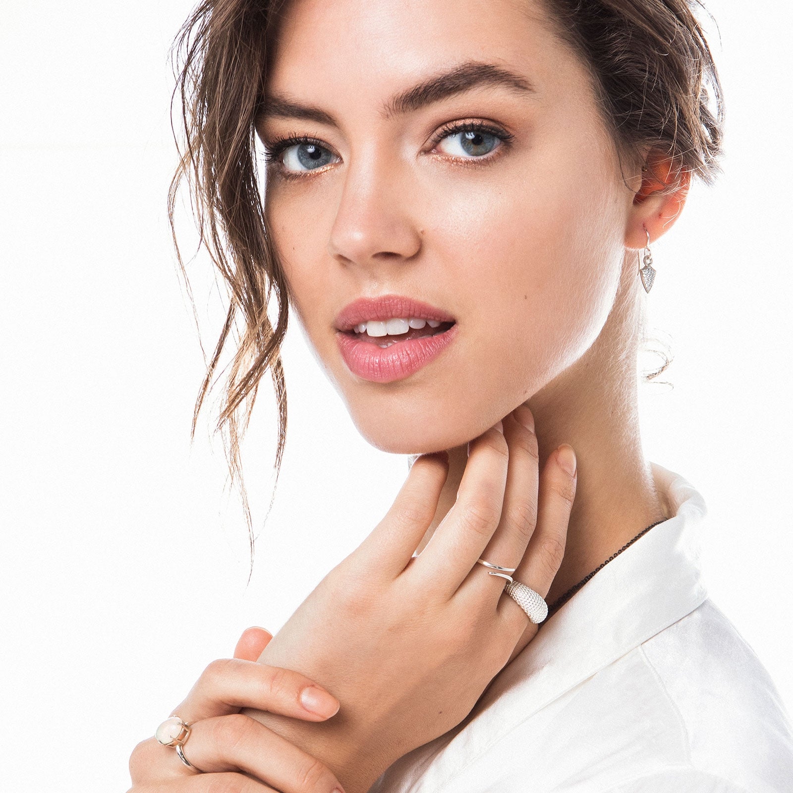 Pavé Shield Earrings