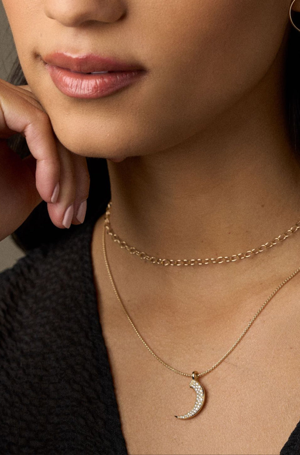 Diamond Pavé Talon Necklace