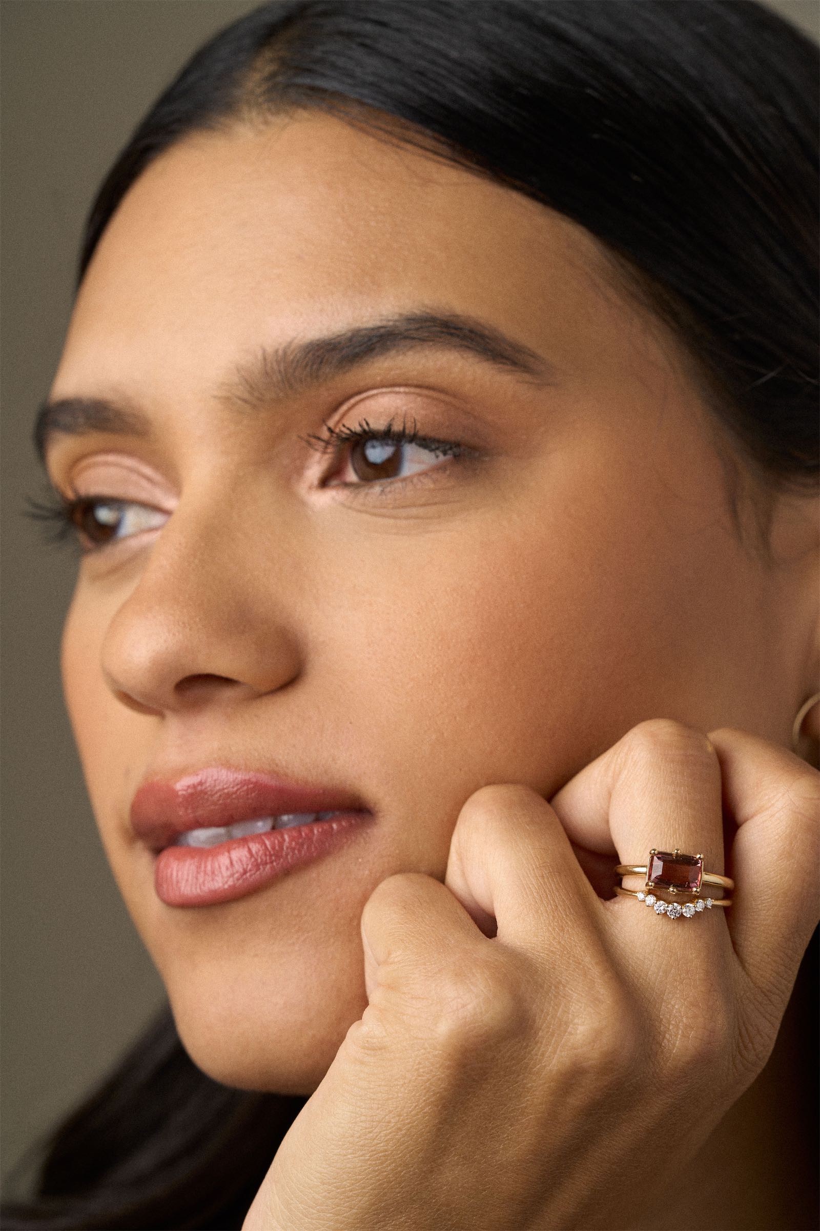 Pink Tourmaline Octagon Ring
