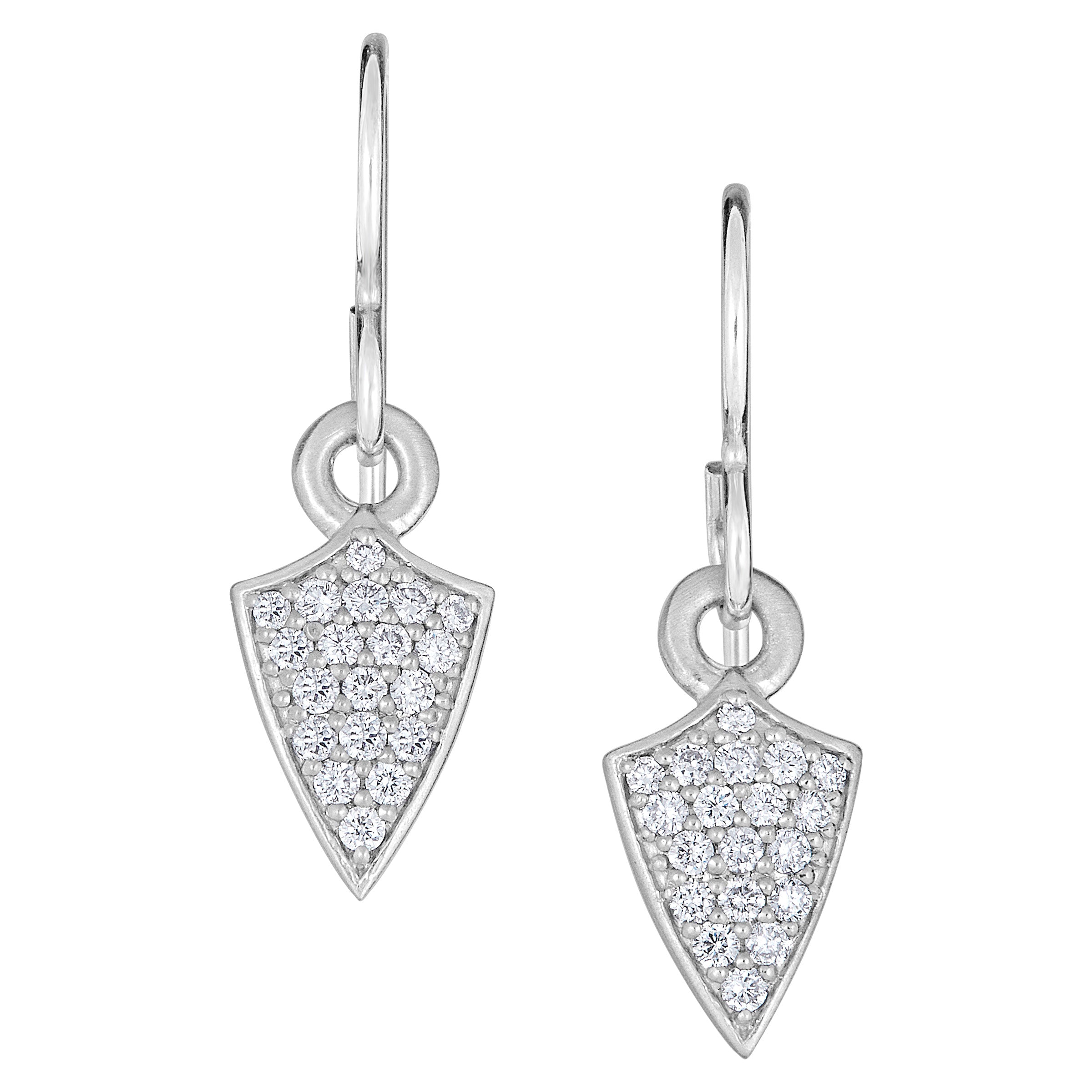 Pavé Shield Earrings