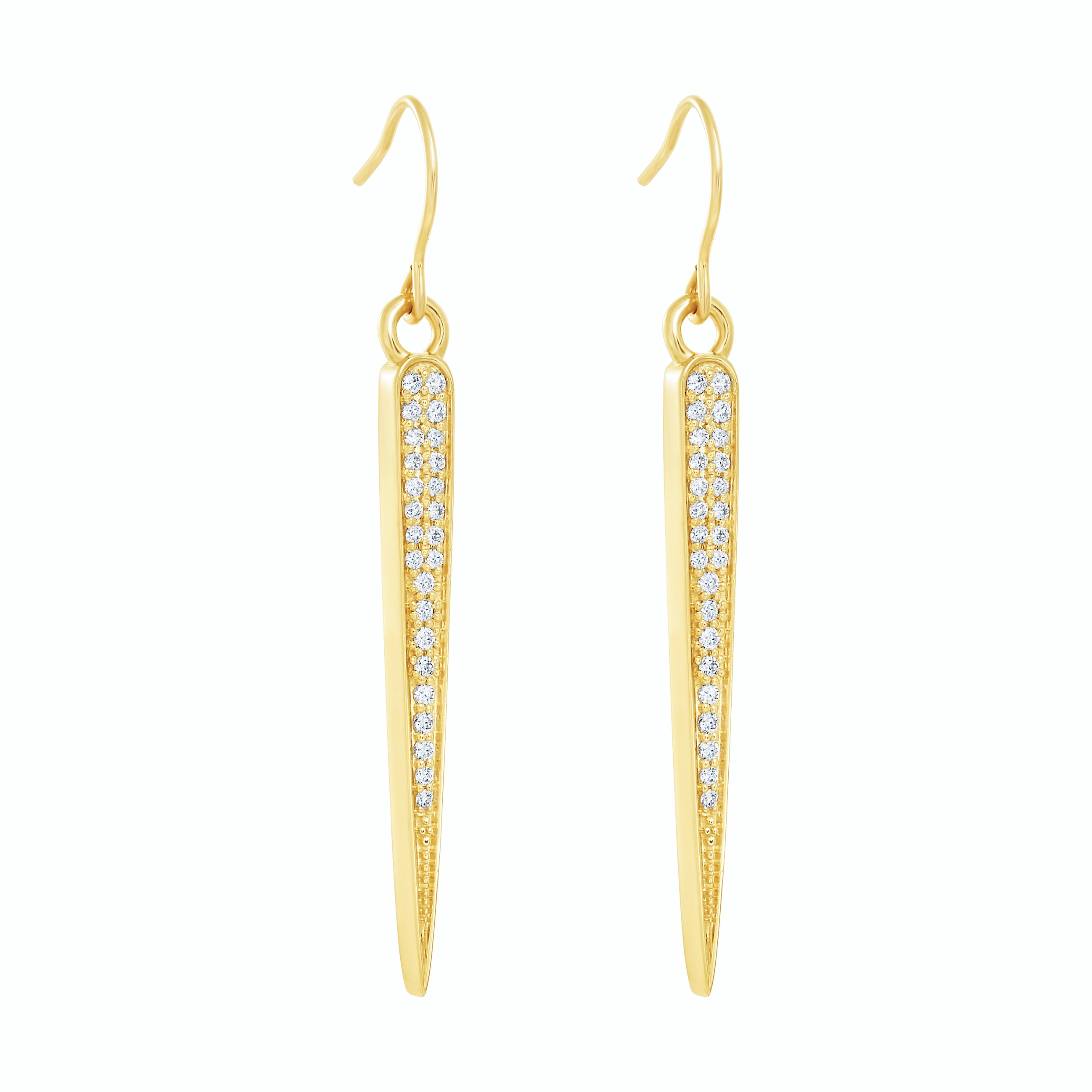 Diamond Pavé Dagger Earrings