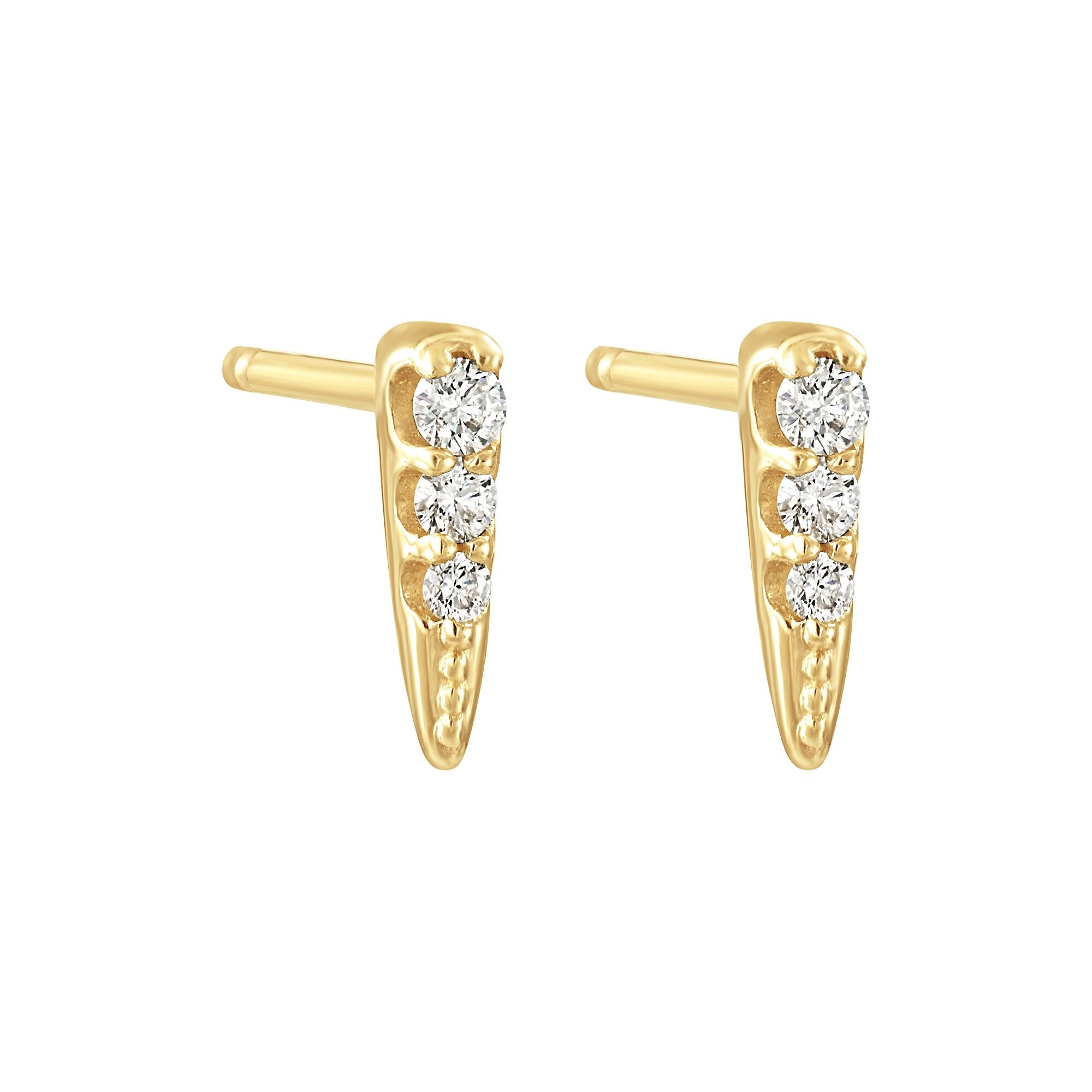 Diamond Dagger Post Earrings