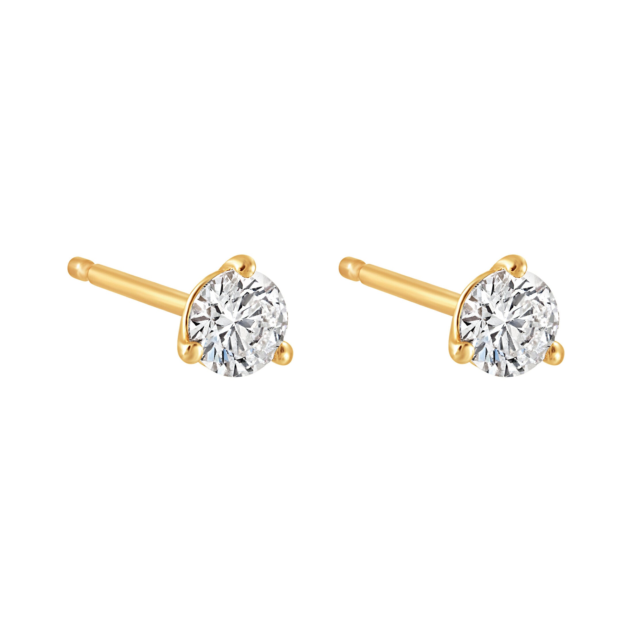 Diamond Prong Post Earrings