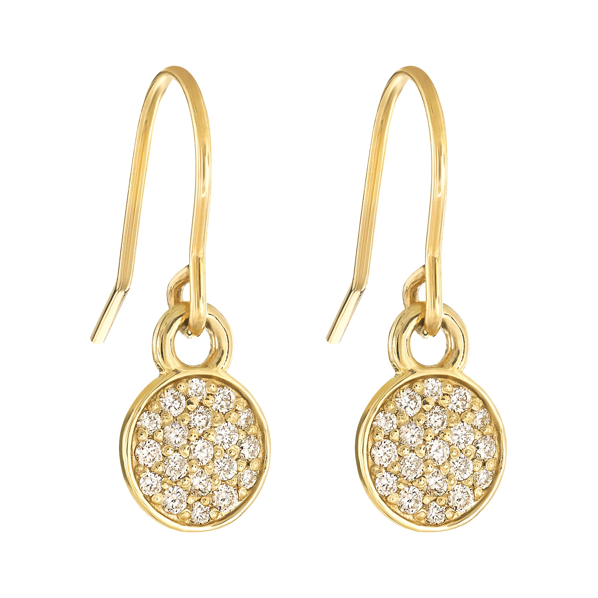 Diamond Pavé Disc Earrings
