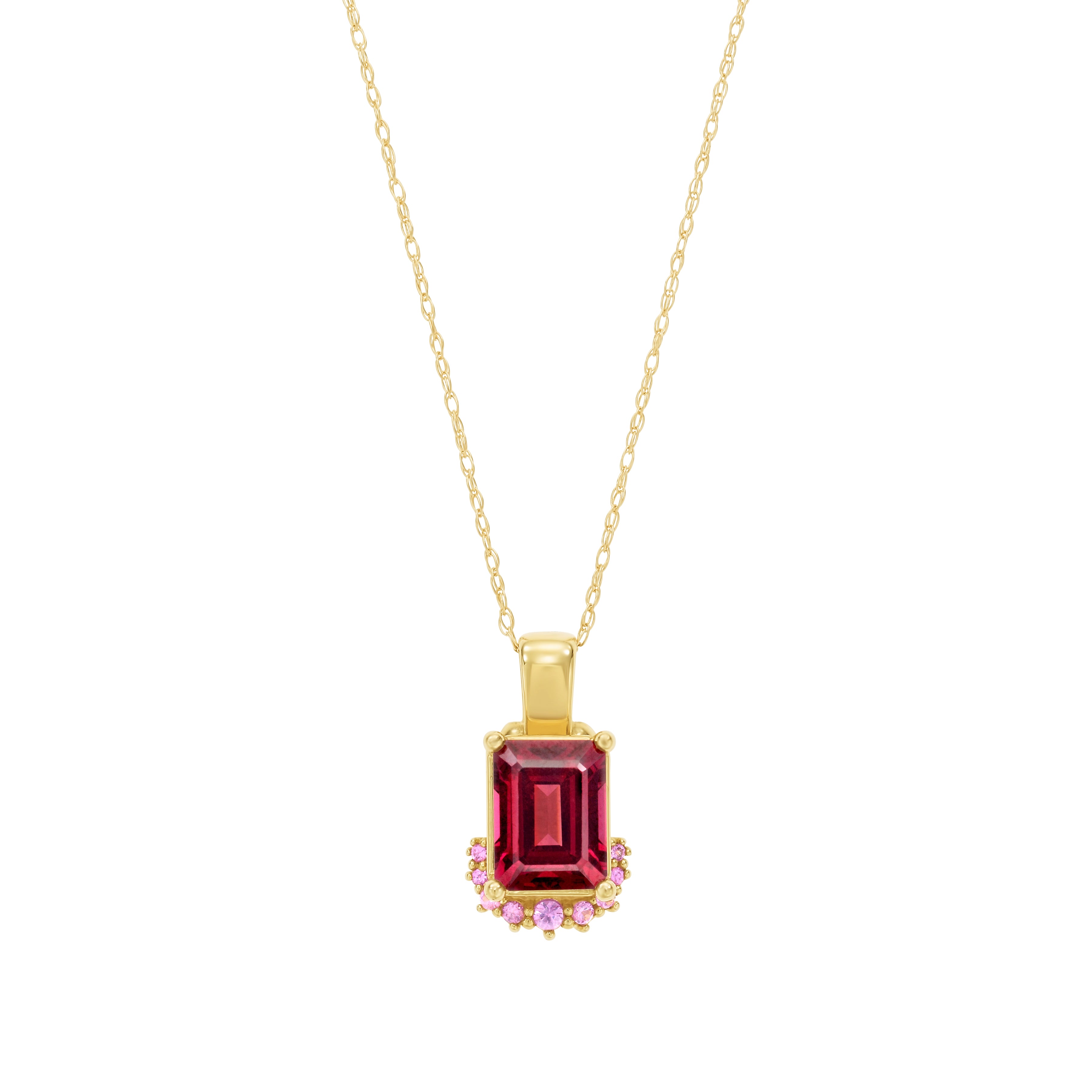 Rhodolite Garnet and Pink Sapphire Necklace