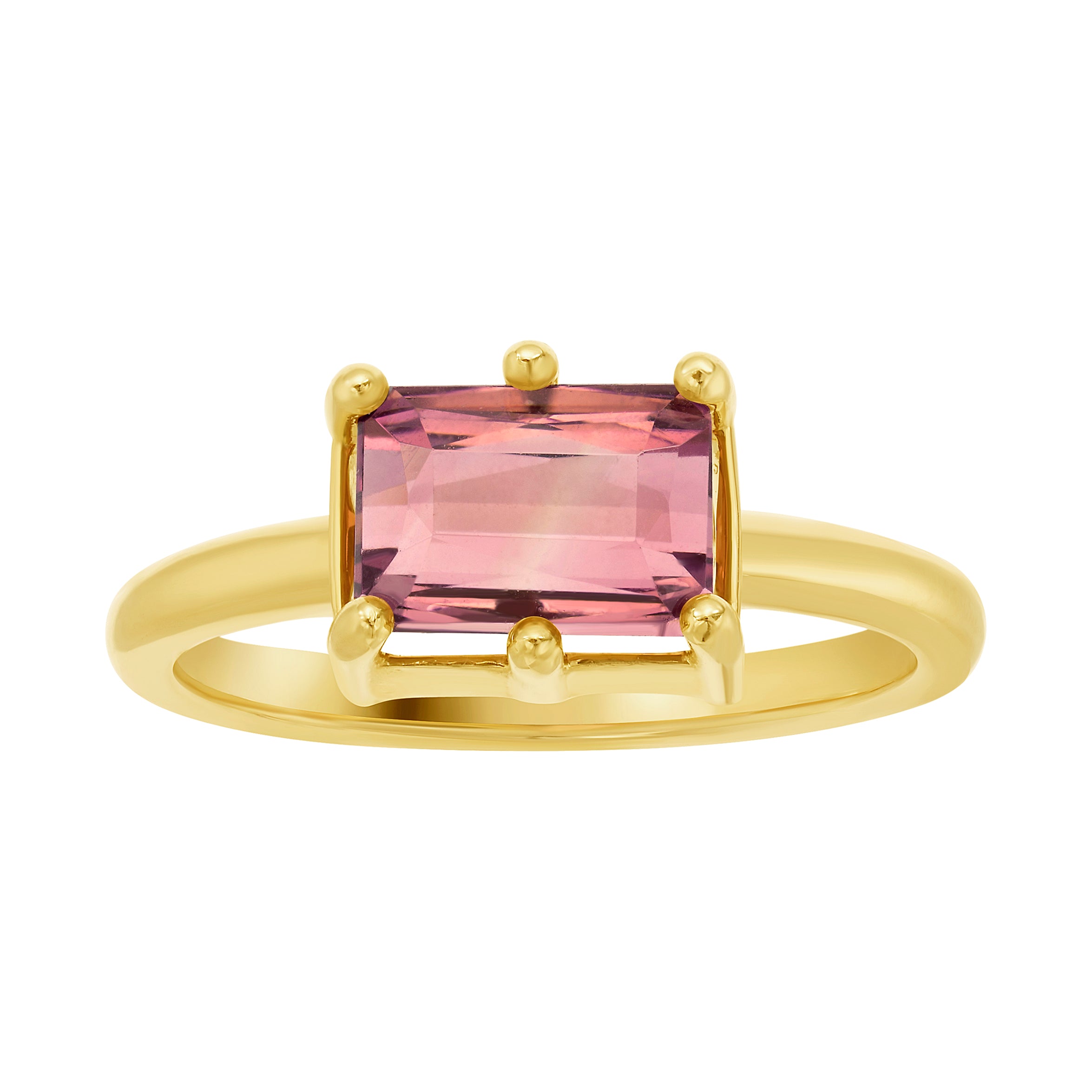 Pink Tourmaline Octagon Ring