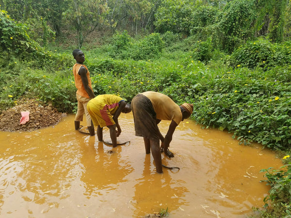 Gold miners in Ghana