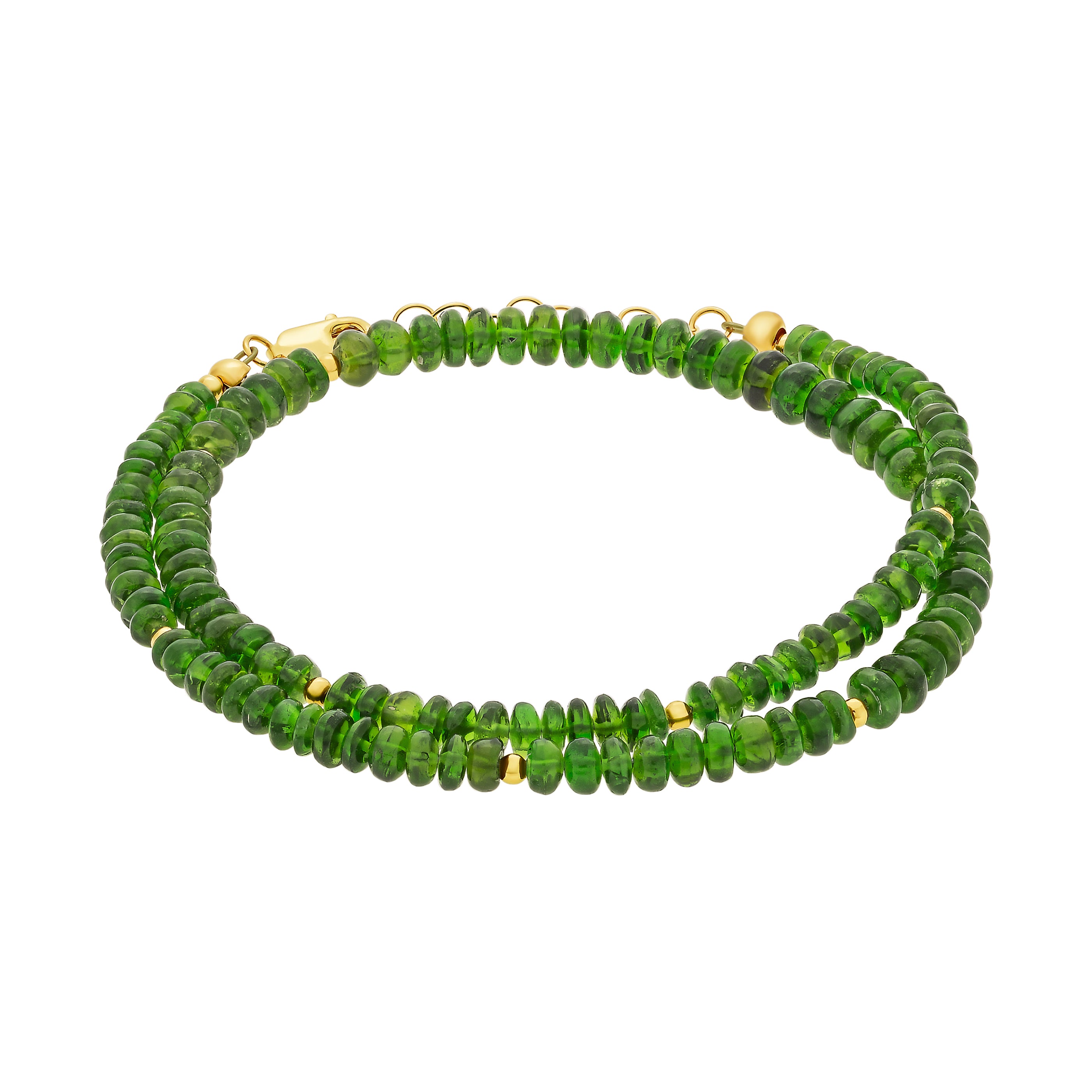 Double Wrap Bracelet in Chrome Diopside