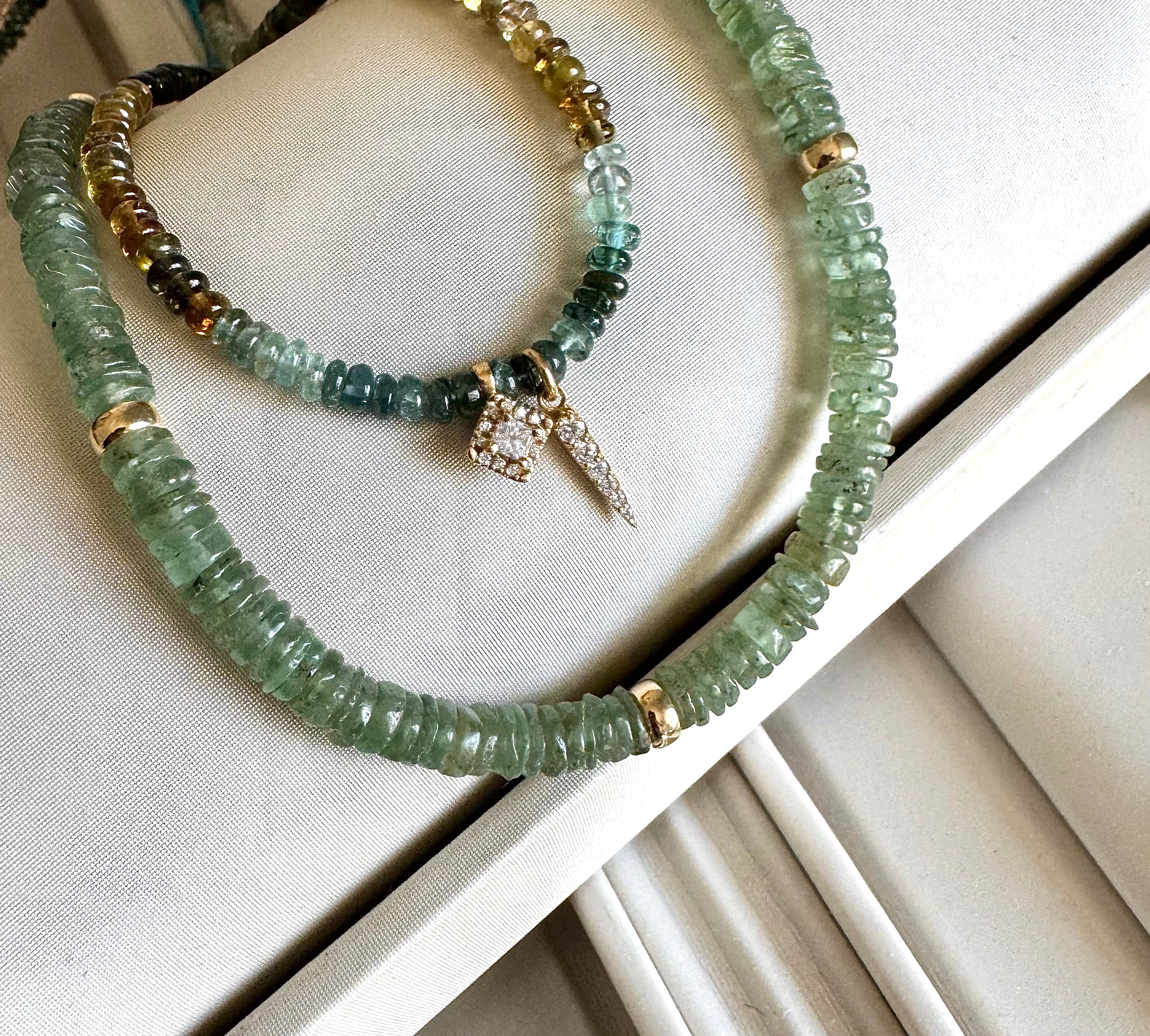 Reverie Necklace in Green Kyanite