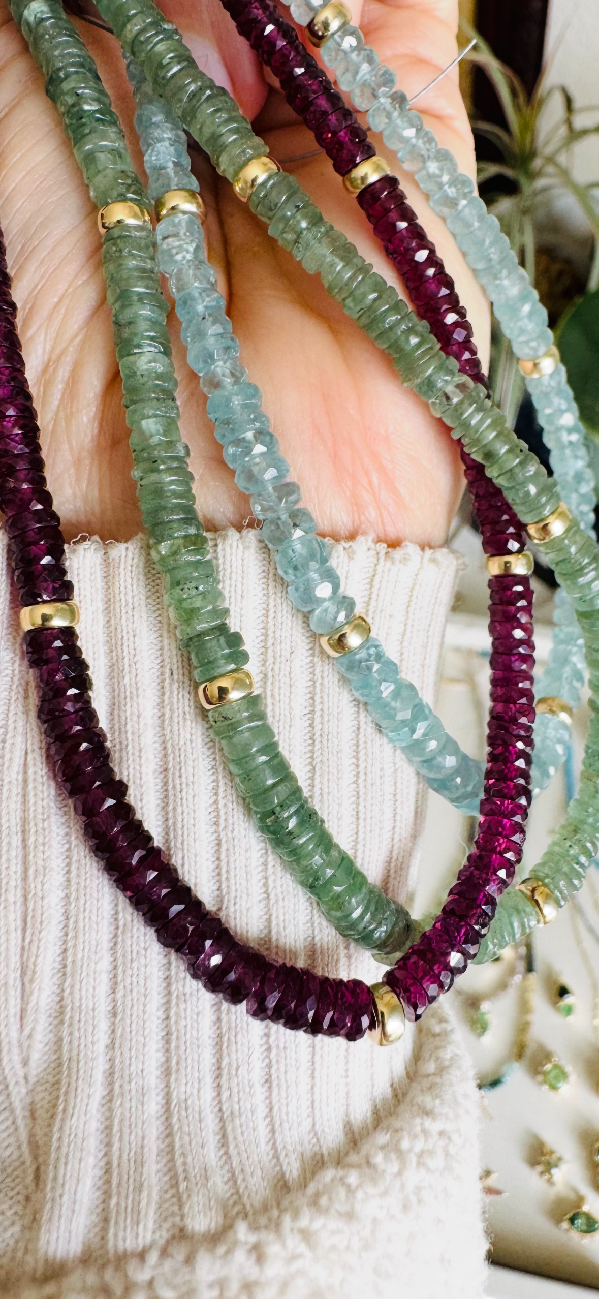 Reverie Necklace in Rhodolite Garnet