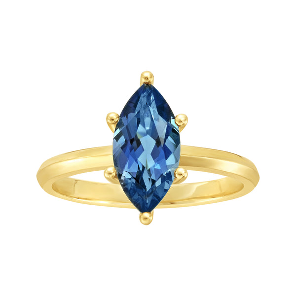 London Blue Topaz Marquis Ring