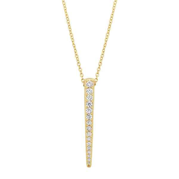 Diamond Pavé Dagger Necklace