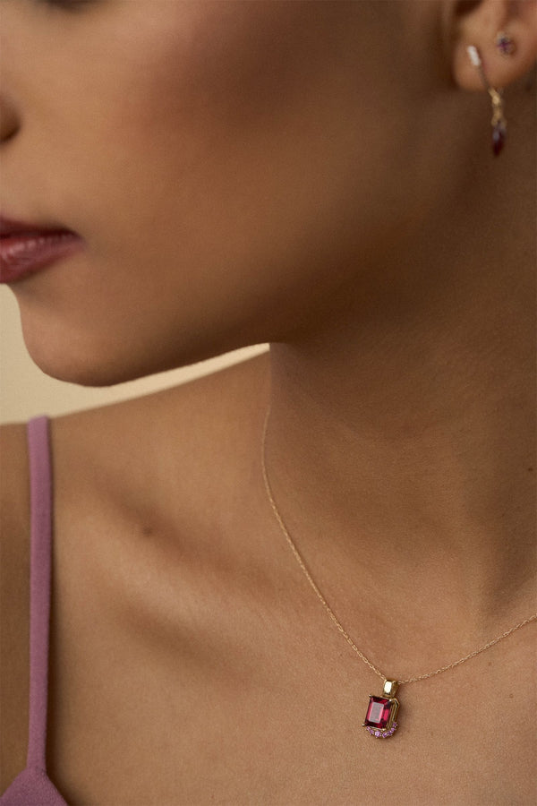 Rhodolite Garnet and Pink Sapphire Necklace