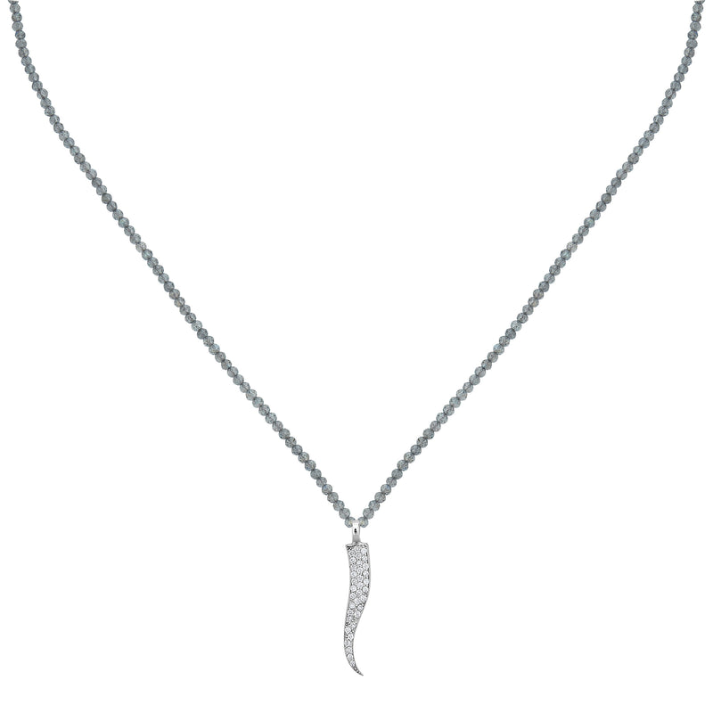 Small Pavé Yak Horn Necklace
